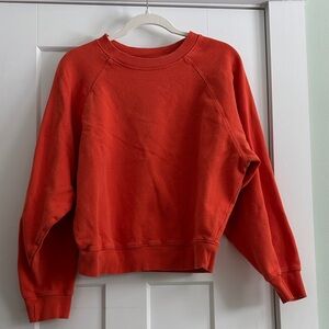 Old Navy Women's Bright Orange Crew Neck Sweater
